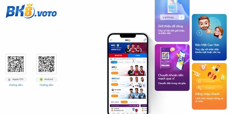 Hướng các bước tải app BK8 cho Mobile