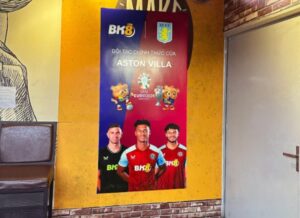 Sự kiện treo Banner của Aston Villa x BK8 tại các quán Bida